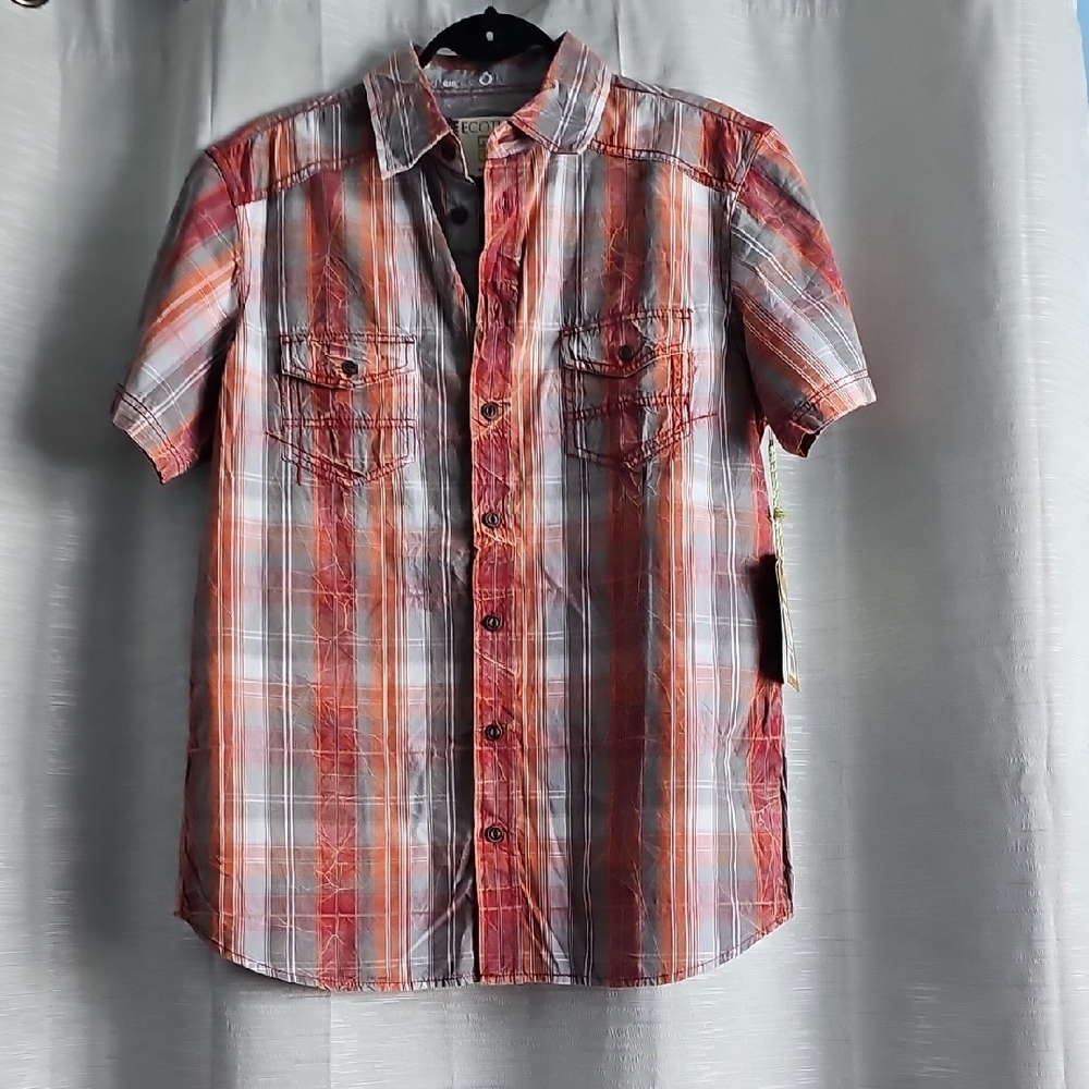 Ecoths Men's Plaid Short Sleeve Shirt